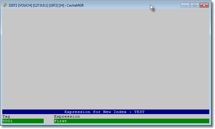 Provide <Tag> and <Expression> for the index.